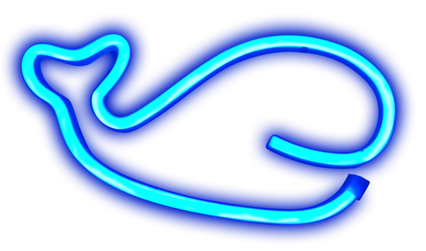Rox LED Neon Sign - Whale