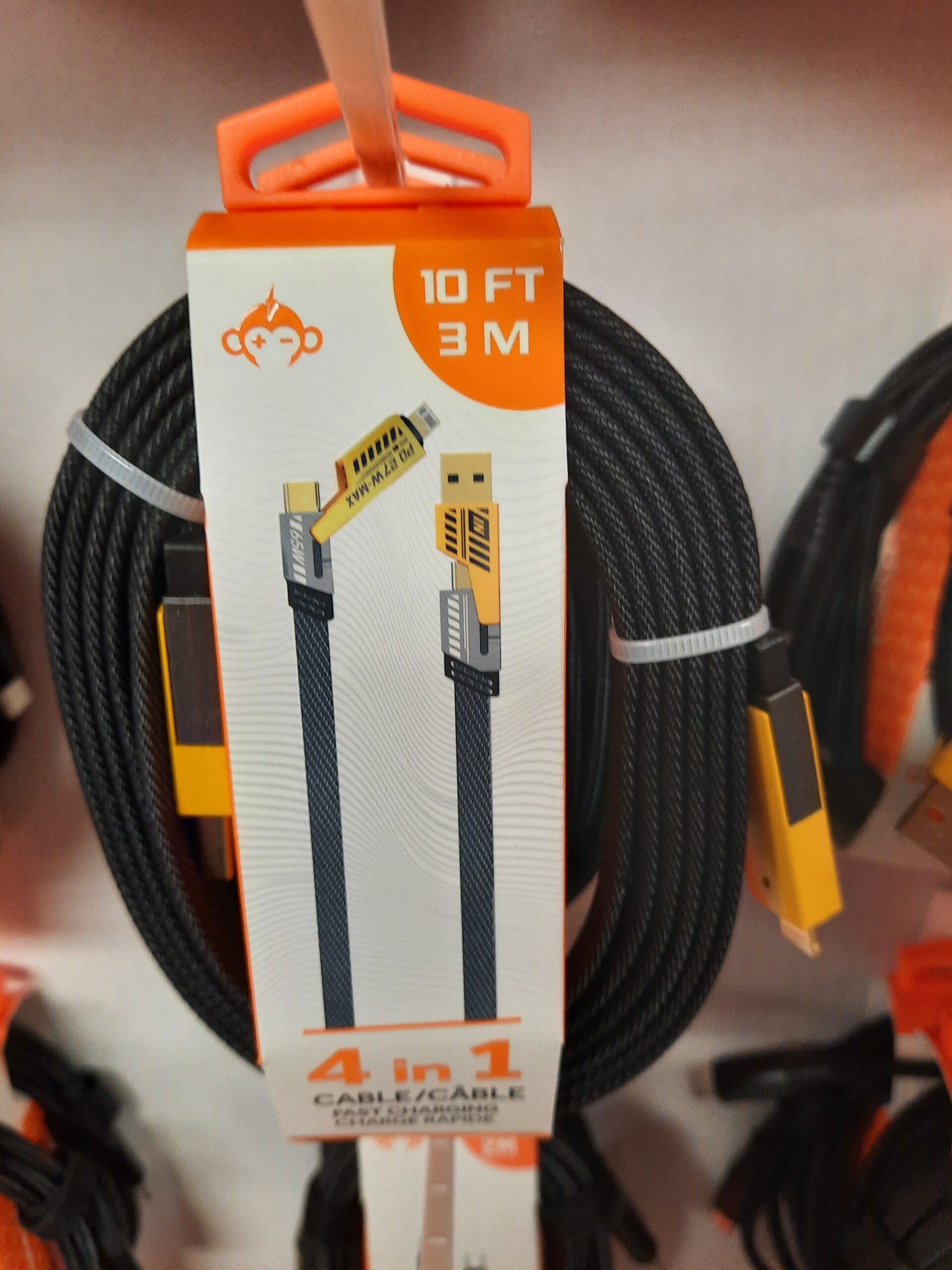 4 in 1 Fast Charging Cable 10'